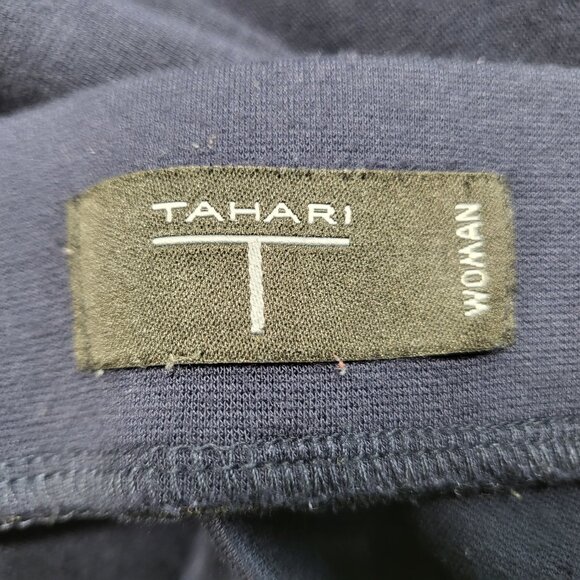 Tahari Womens Leggings Pants 1X Pull On Elastic Waist Stretch Navy Blue - Picture 3 of 16